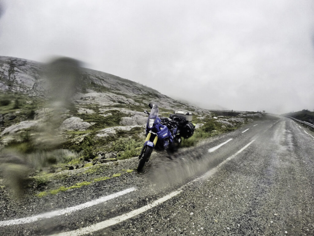 E6 road Norway by motorcycle